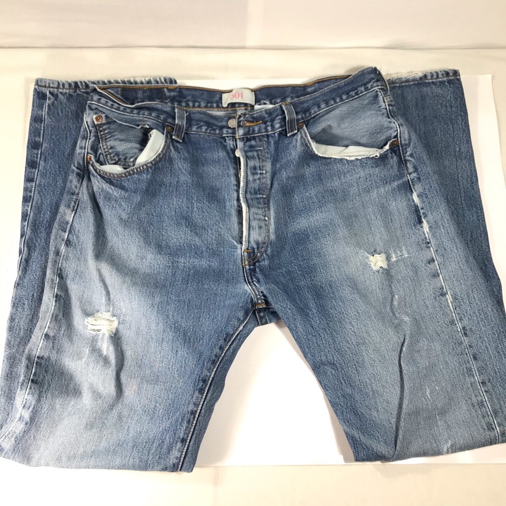 Levi Strauss XX 501 Strait Size 38x34 Button Fly Men’s blue jeans 100%Cotton